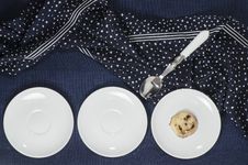 Porcelain Dishes And Cookies With Cranberries Royalty Free Stock Image Porcelain Dishes And Cookies With Cranberries Royalty Free Stock Image