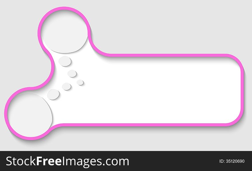 Vector purple frame and speech bubble
