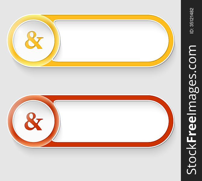 Two vector abstract buttons