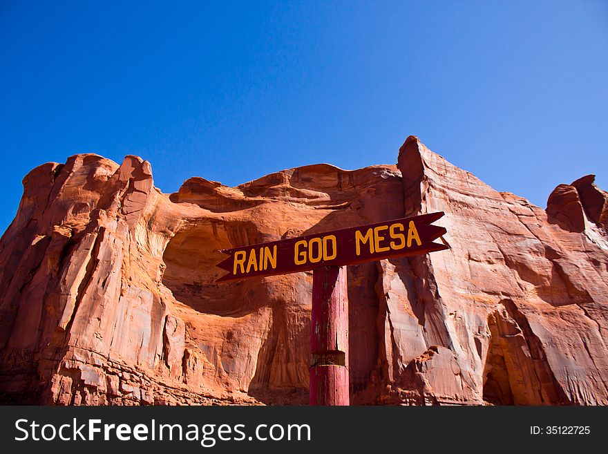 The Rain God Mesa; Monument Valley. The Rain God Mesa; Monument Valley