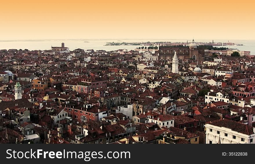 Panorama of Venice (Italy) from the aerial view. Panorama of Venice (Italy) from the aerial view