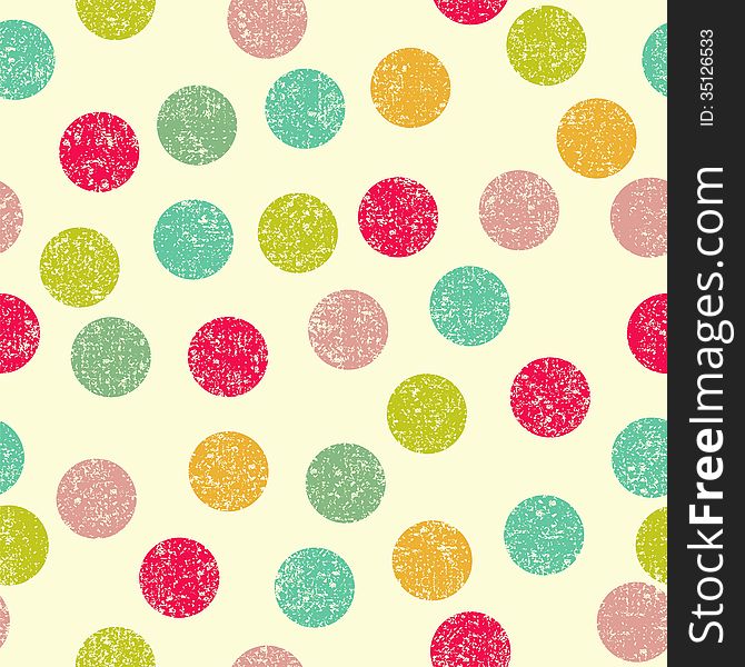 Simple circle seamless background, vector illustration