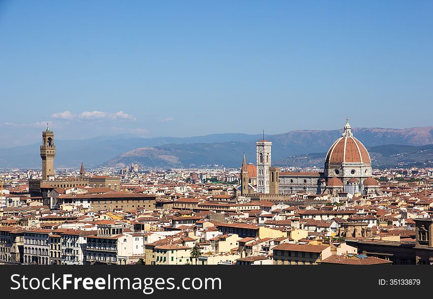 Picture of the view over firenze, with the santa maria del fiore