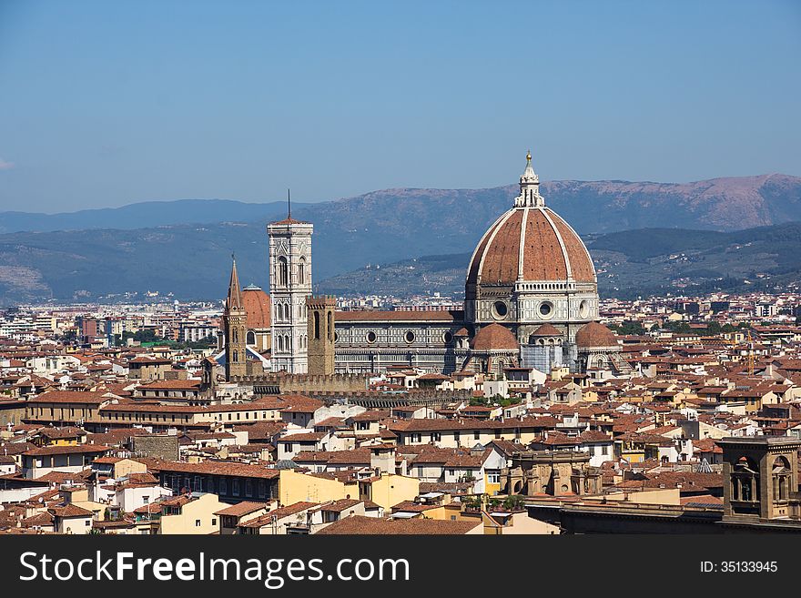 Picture of the view over firenze, with the santa maria del fiore. Picture of the view over firenze, with the santa maria del fiore