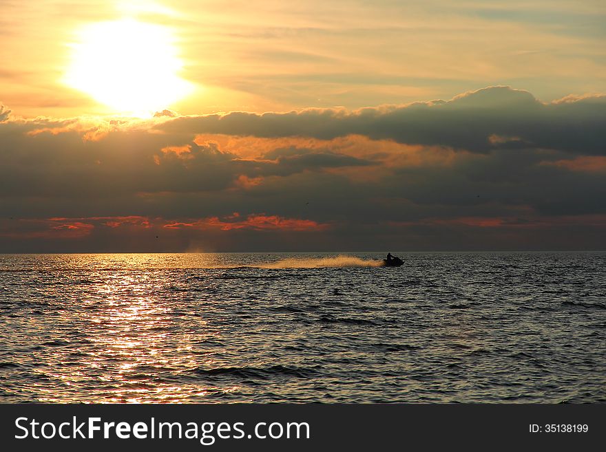 Jet Ski at Sunset 3