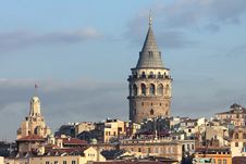 Istanbul Sightseeing Galata Tower Stock Photo