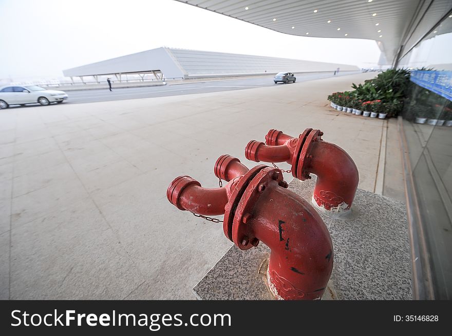 Fire facilities outside the station. Fire facilities outside the station