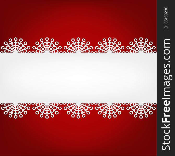 Christmas Background With Snowflakes And Place For