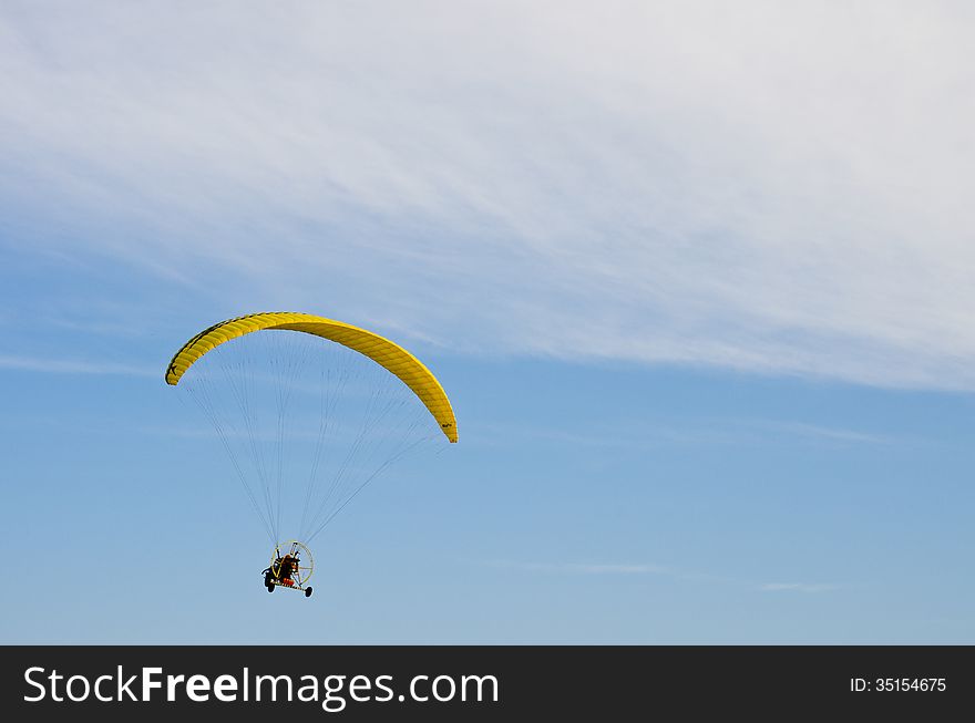 The act and sport of paragliding. The act and sport of paragliding