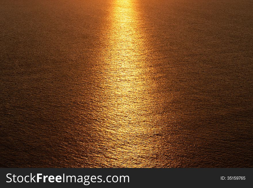 Sunset on the sea background with orange colors. Sunset on the sea background with orange colors.