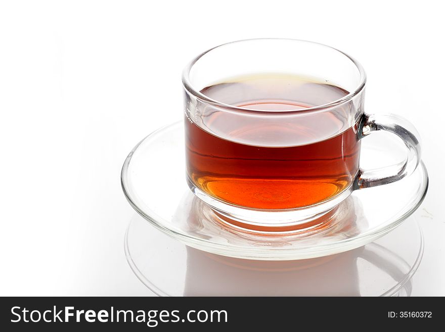 A cup of Tea Over White Background