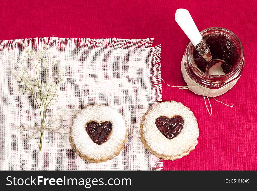 Homemade cookies Valentine&#x27;s Day