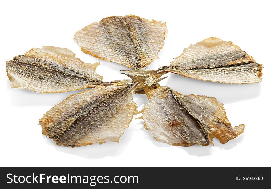 Dried salty fishes, snack to beer