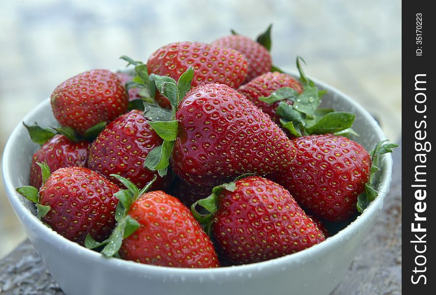 Strawberries In A Bowl