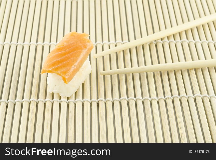 Fresh sushi traditional japanese food