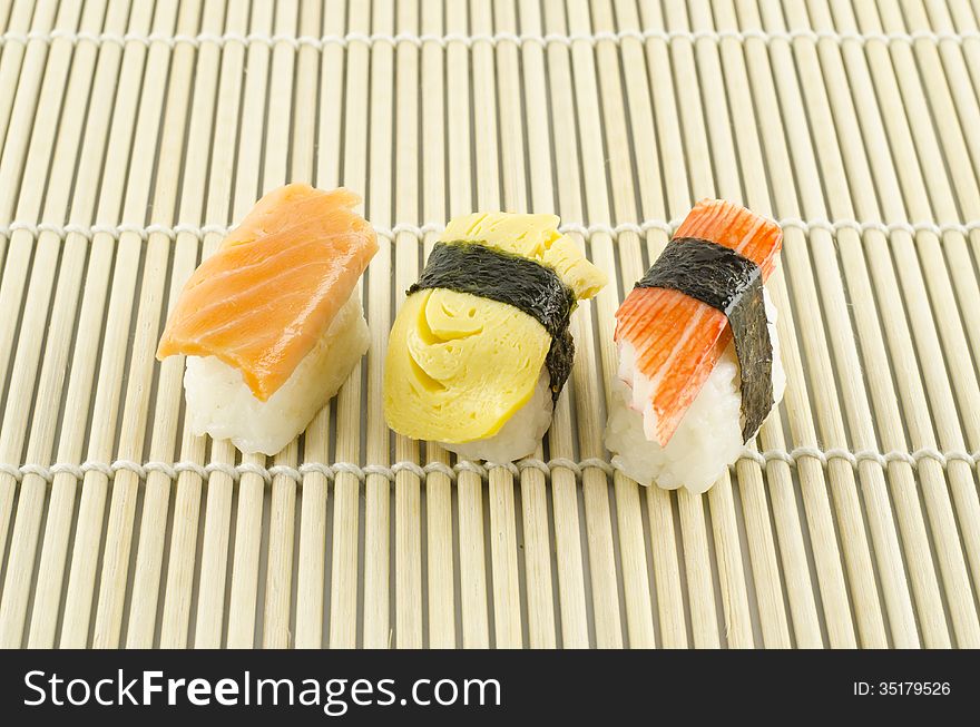 Asia traditional japanese food call fresh sushi. Asia traditional japanese food call fresh sushi