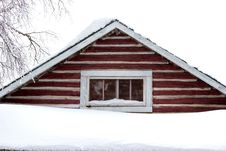 The Peak Of A Log Cabin Royalty Free Stock Photos The Peak Of A Log Cabin Royalty Free Stock Photos