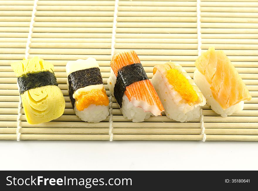 Asia traditional japanese food call fresh sushi. Asia traditional japanese food call fresh sushi