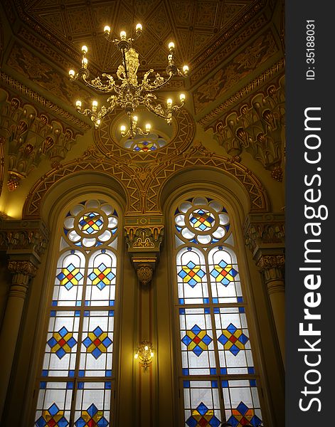 Interior of the Grand Choral Synagogue in St. Petersburg. Interior of the Grand Choral Synagogue in St. Petersburg