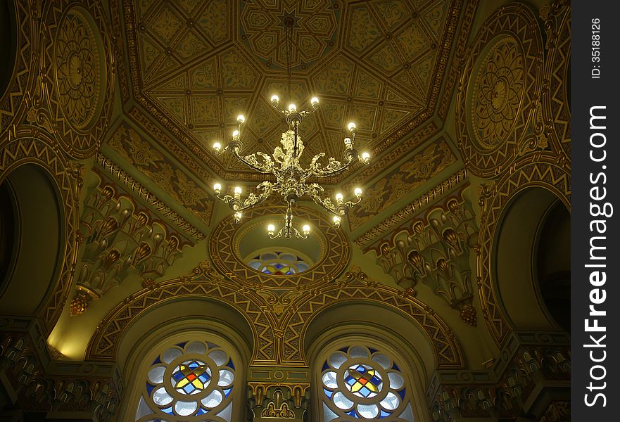 Interior of the Grand Choral Synagogue in St. Petersburg. Interior of the Grand Choral Synagogue in St. Petersburg