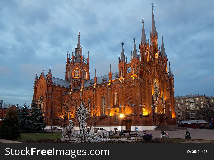 Russia. Catholic Cathedral in Moscow.