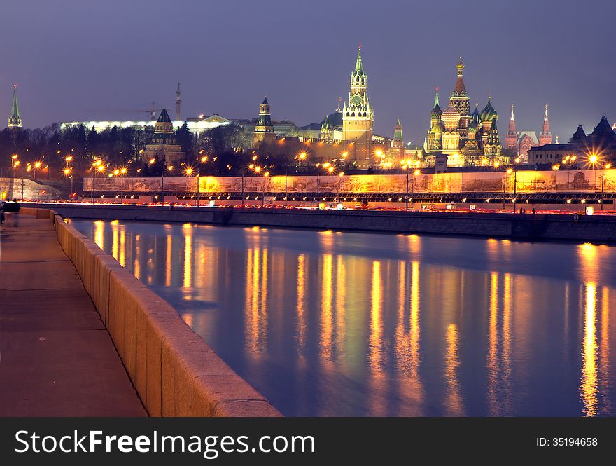 Russia. Moscow in the evening.