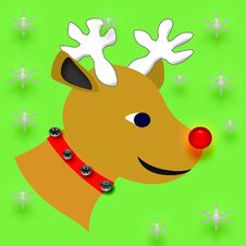 Red Nose Reindeer Royalty Free Stock Photography
