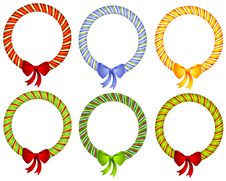 Candy Cane Wreath Bow Frames Royalty Free Stock Photos Candy Cane Wreath Bow Frames Royalty Free Stock Photos