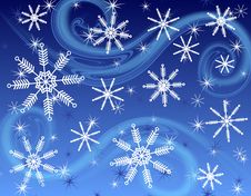 Dark Blue Snowflake Background Royalty Free Stock Photography Dark Blue Snowflake Background Royalty Free Stock Photography