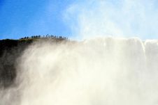 Tourists View Niagara Falls. Royalty Free Stock Photo Tourists View Niagara Falls. Royalty Free Stock Photo
