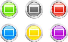 Open Button. [Vector] Royalty Free Stock Image