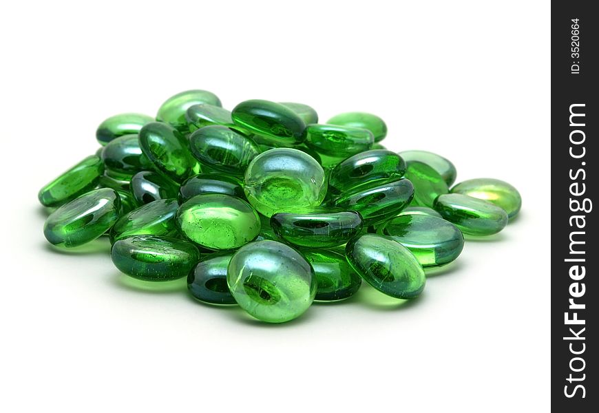 Green Pattern Pebbles