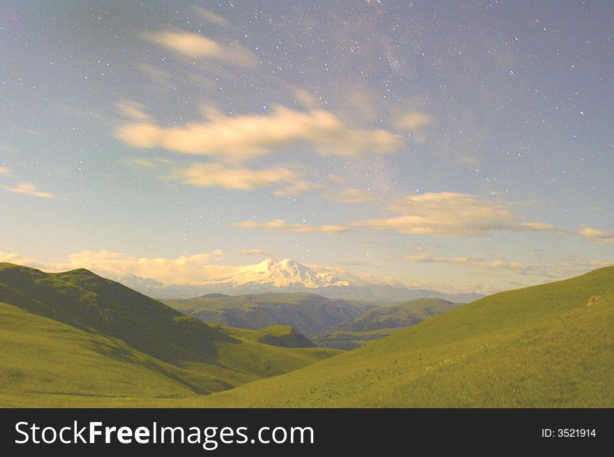 Elbrus under light of thousand