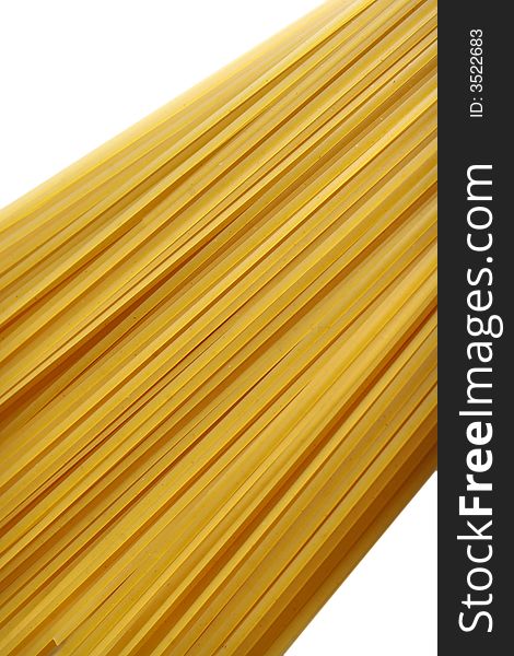 Uncooked spaghetti pasta