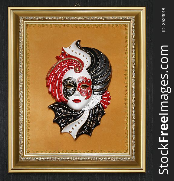 Venice mask in the frame