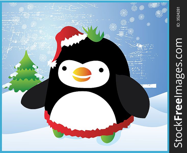 Fat Christmas Penguin