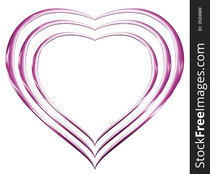 Valentines Day Pink Chrome Hearts, created in Photoshop CS3. 300dpi.  Available on transparent background as well.