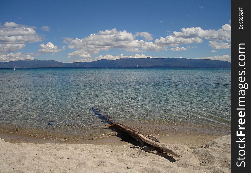 The picture of Lake Tahoe taken from Emerald Bay State Park.