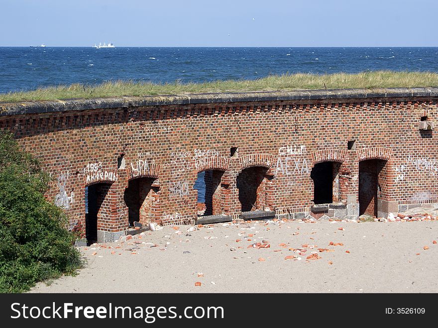 Fort wall on the coast