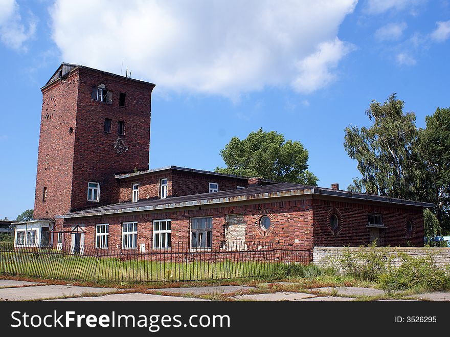 Brick house with tower