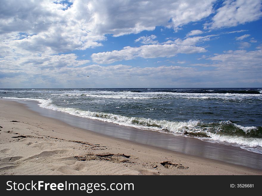 Beach on the Baltic sea coast, Russia