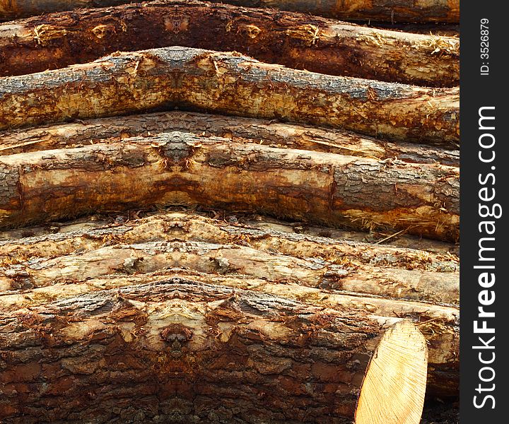 Stack of logs for background