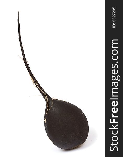 Image series of fresh vegetables on white background - black radish