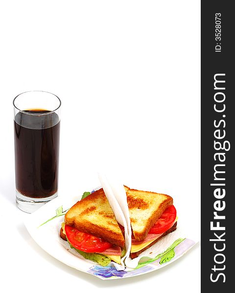 Toast sandwich with lettuse tomato and bacon