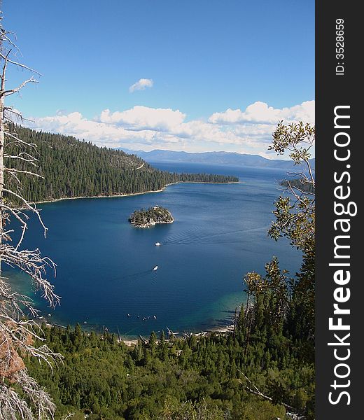 Emerald Bay is the part of Lake Tahoe in California.