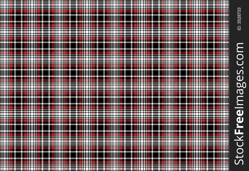 Red, white and black plaid background