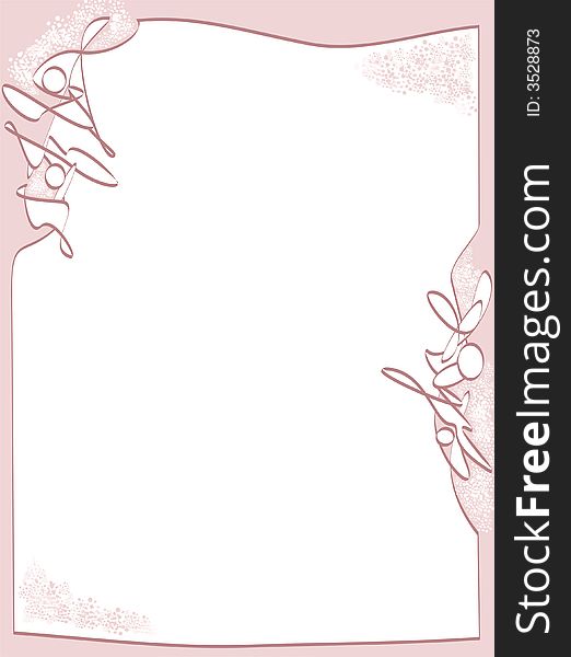 Abstract pink border