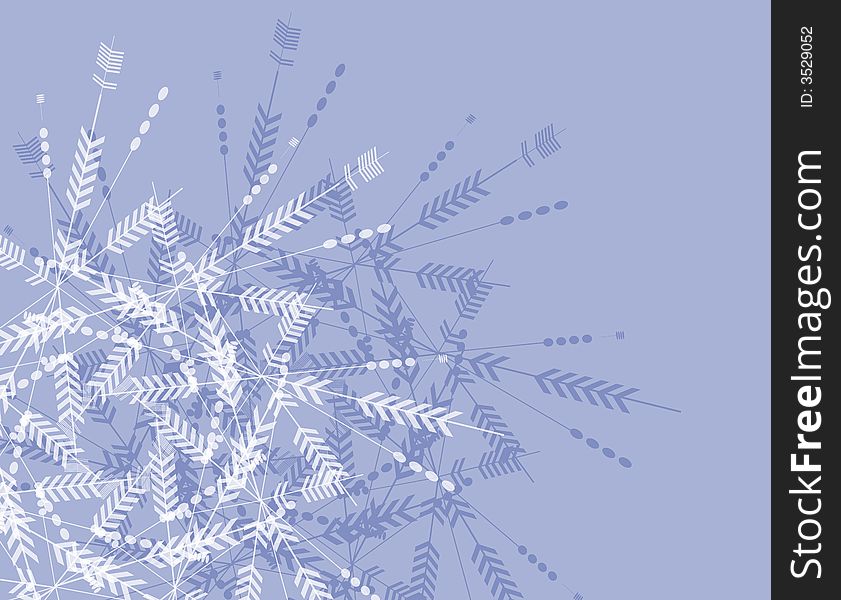 A background illustration featuring a layering of abstract snowflakes in white and blue. A background illustration featuring a layering of abstract snowflakes in white and blue