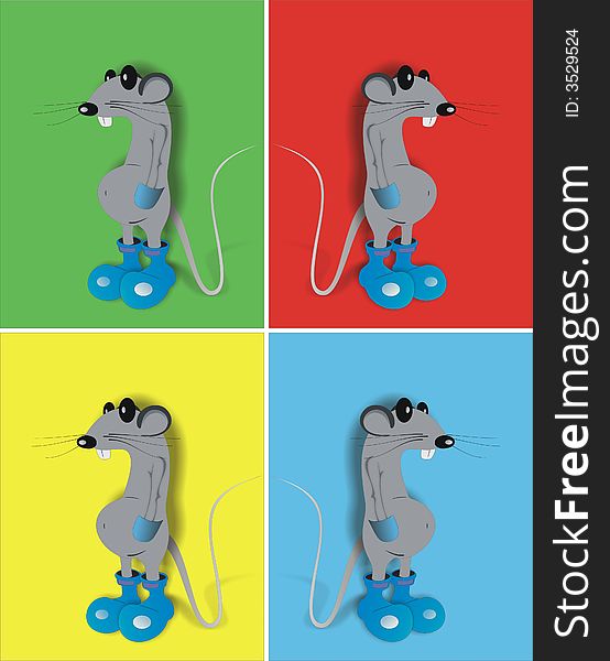 Mice on a color background