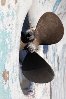 Rusty Boat Propeller Royalty Free Stock Images